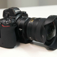 And here’s what a Z7 when equipped with the FTZ mount and a legacy F-mount lens looks like.